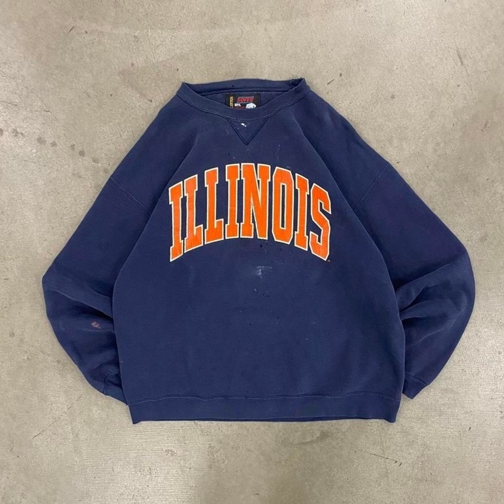 Vintage 90s University of Illinois Fighting Illini Soffe College Crewneck
